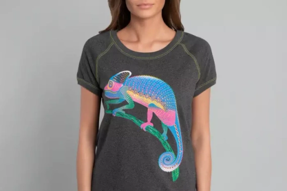 Volta Kurzarm-Nachthemd Italian Fashion - dunkel melange/grün