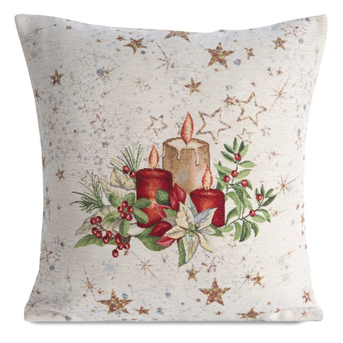 Chp 1270 Weihnachts-Wandteppich-Kissenbezug, Mittelstück, Eurocurtains, Beige