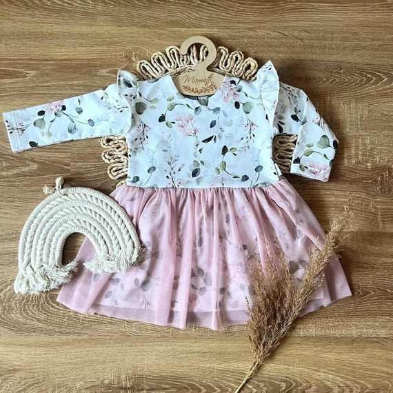 SH025 Mamatti Langarm-Mädchenkleid