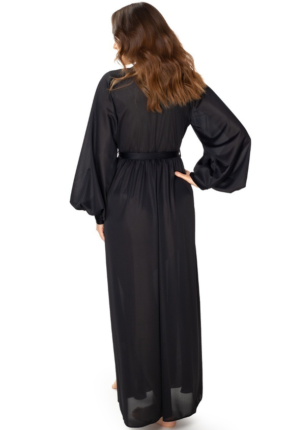 86664 Imperia Seagull Peignoir-Bademantel – Schwarz