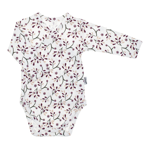 217094 Alisa Nicol Baumwoll-Body mit langen Ärmeln – Blumenmuster