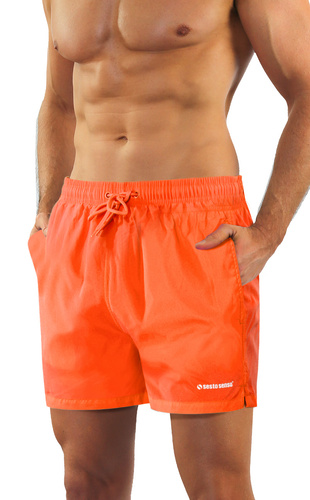 Sesto Senso Herren Badeshorts schnell trocknend Strandshorts mit Taschen orange