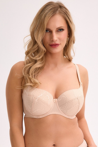 Gaia BS 0758 Micaela Vollschalen-BH – Beige – Spitze, verstellbare Träger, elegant und bequem