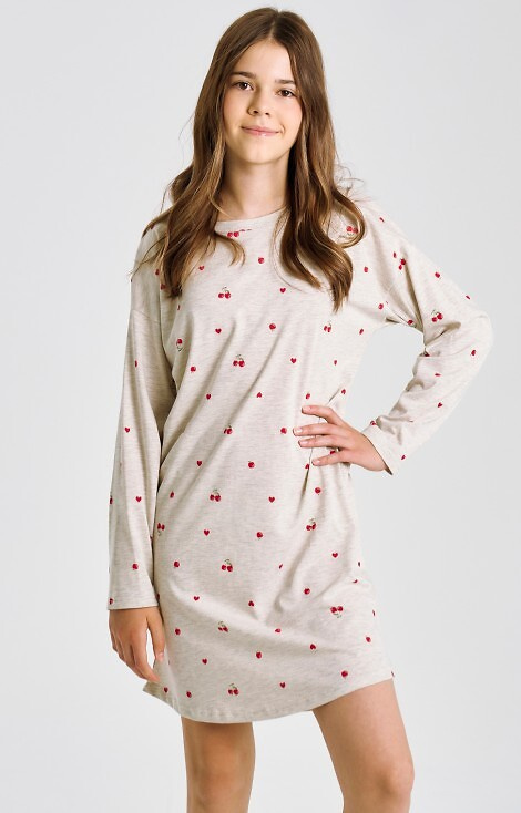 3504 Adele Taro melange – Langarmshirt für Mädchen, Baumwolle