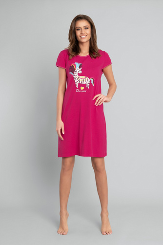 Verrücktes kurzärmeliges Nachthemd Italian Fashion - karmesinrot 