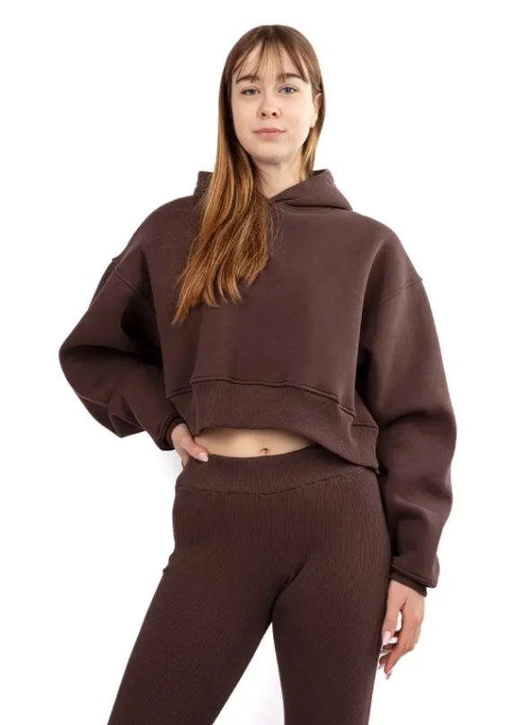 DK-K-B13 Dkaren Damen-Trainingsanzug-Set – Schokolade