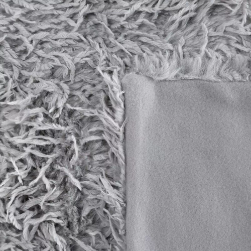 Adore Blanket, zottelige, pelzige Tagesdecke, Eurocurtains, Silber