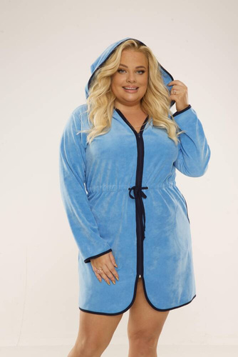 313 Desiree Damenbademantel De Lafense - hellblau