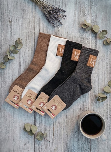 Damenstrümpfe Soxlandia 3044 wz.13 WIK Kaschmir 95% Warm Winter - ecru