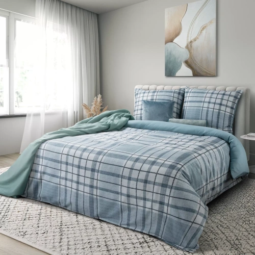 Eurofirany SPRING 95 Bettwäsche 100% Baumwollsatin Karo Oeko-Tex