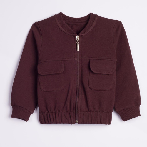 226274 Nicol HANIA Mädchen Bomberjacke dunkelbraun aus Baumwolle