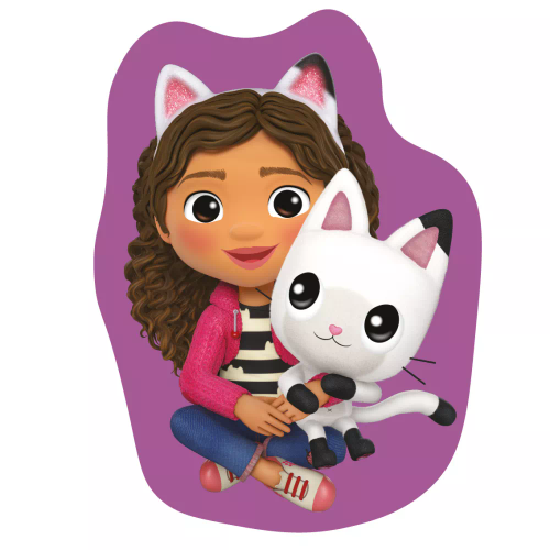 Katzenhaus Gabi Kissen 40 cm lila Kuscheltier - Jerry Fabrics