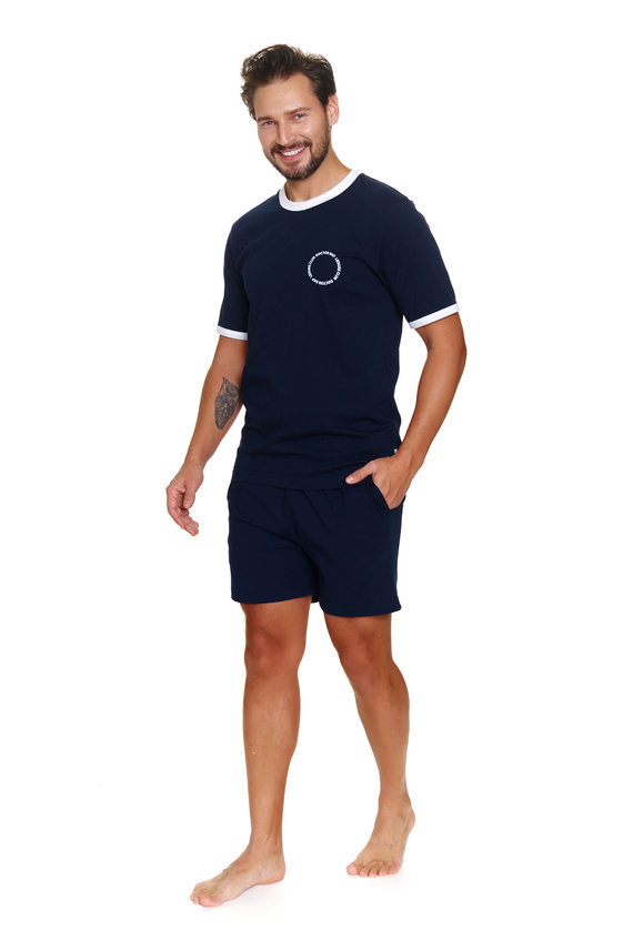7218 Doctor Nap Herren-Pyjama – Marineblau
