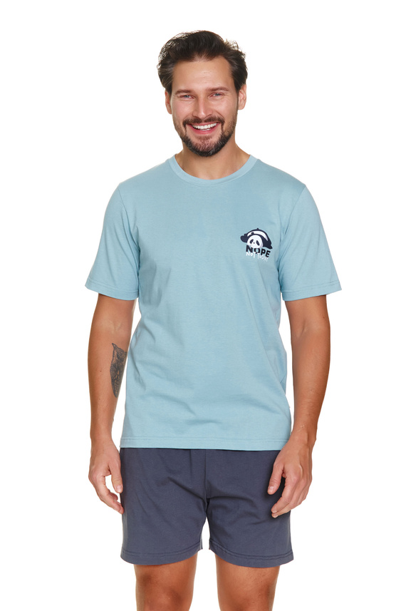 7232 Doctor Nap Herren-Pyjama – Eisblau