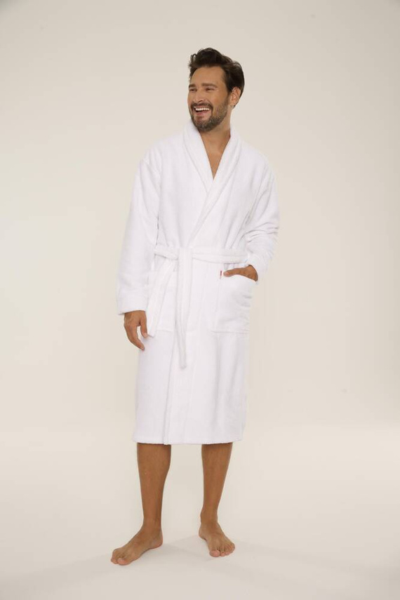 735 Manuele Herren Bademantel De Lafense - weiß