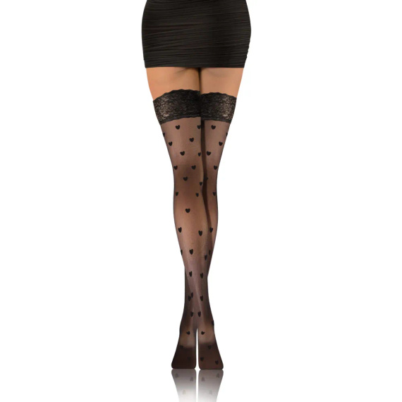 PD03 Selbsttragende Strümpfe 20 den Sesto Senso schwarz