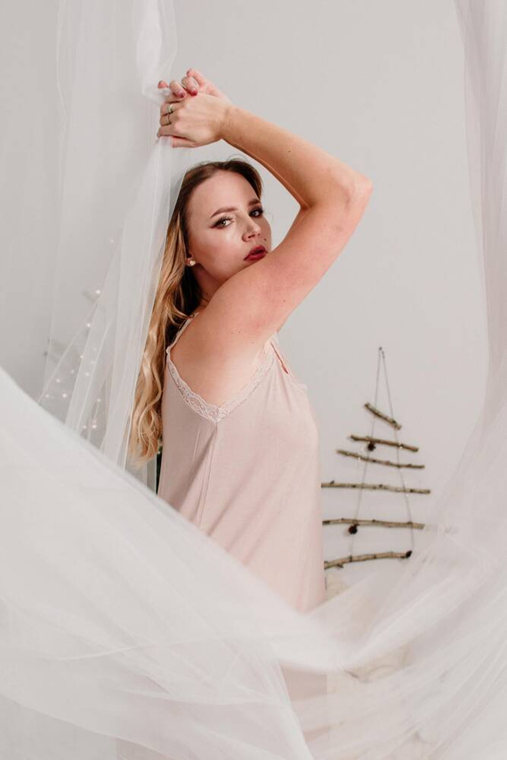 771 Hazel Nachthemd De Lafense - sand