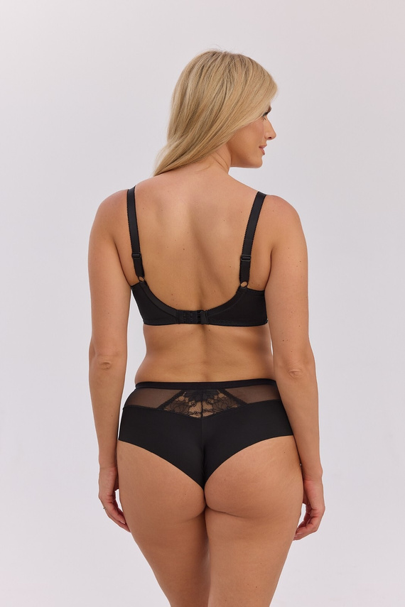 BH semi soft Gaia BS 1358 Claire großer Busen weiß/mokka Spitze SS10
