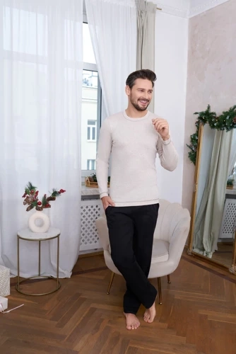 Zermat Herren Schlafanzüge lange Ärmel, lange Hosen Italienische Mode