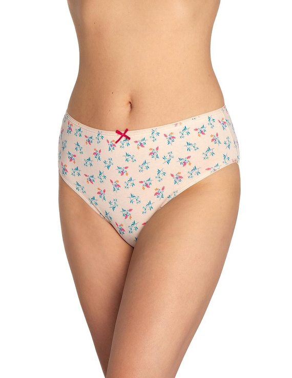 Damen-Slip L-120BI-94 Lama schwarz-rot – Baumwolle, 3er-Pack, bequem und klassisch