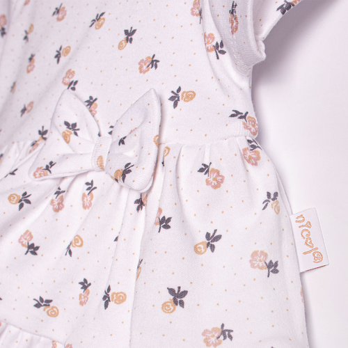 Nicol 220159 Baby Kleid-Body Mädchen Baumwolle Blumen mit Volans