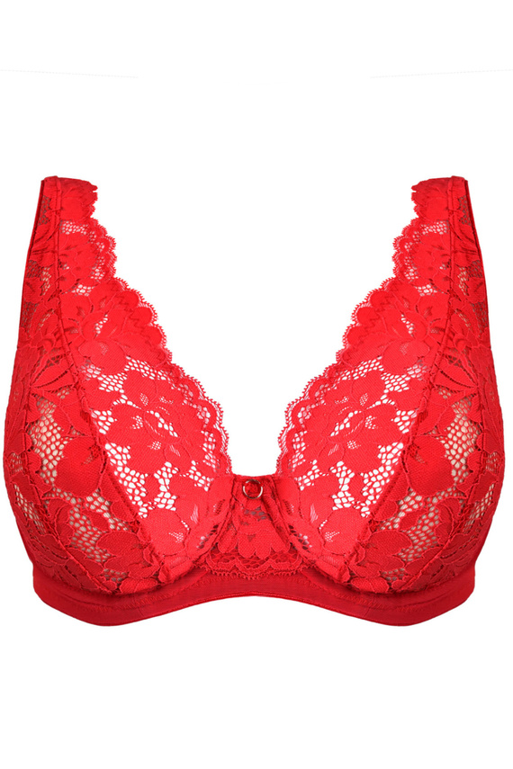 19152 Jasmin Milano BH rot – weiches Bralette, Spitze, mit Bügeln