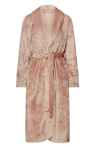 43595 Dextra Damen-Bademantel Henderson pfirsich – weich, gebunden, über dem Knie