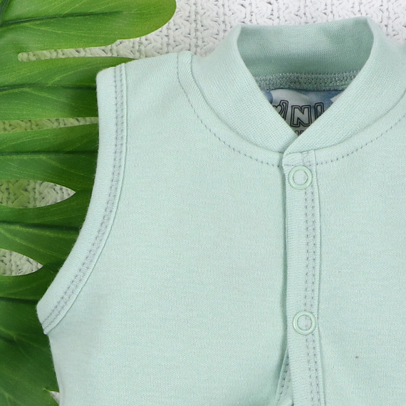 ABN-5575 Dino Explorer Nini Weste – Bio-Baumwolle, bequemer Verschluss