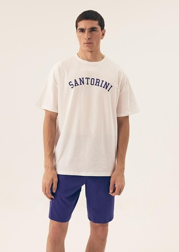 43173 Santorini Herren-Pyjama Core Henderson – weiß