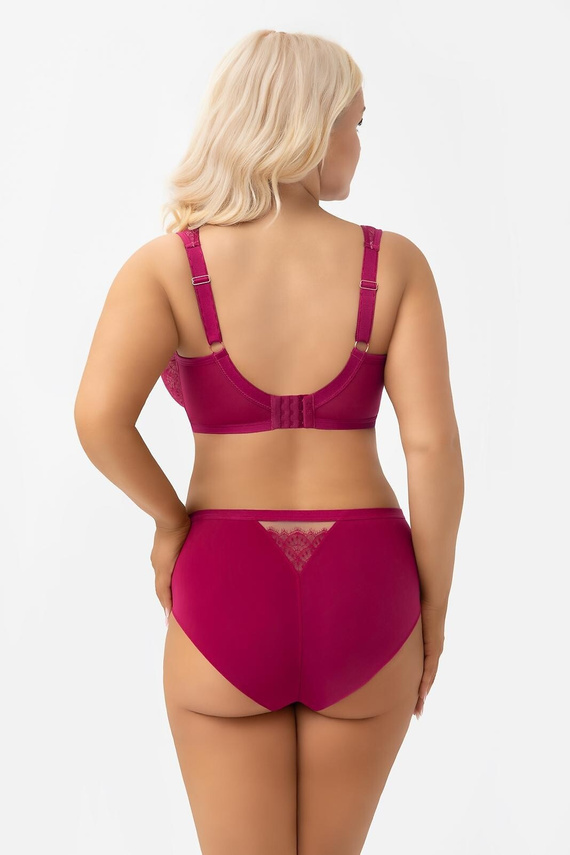 Damen Slip F006 Dayana Gorsenia rosa hoher Bund Tüll Spitze