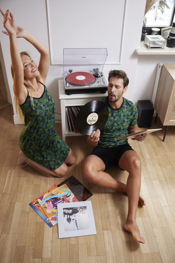 Chill Nachthemd, schmaler Träger Italian Fashion - Druck