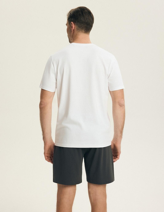 Herren Pyjama Henderson 44504 Bait Baumwolle weiß kurz bequem Set