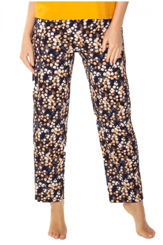 86674 Lucy Pyjamahose Möwenmuster braun