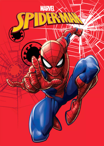 Spiderman Faro Fleecedecke – rot, 220 g/m², weich und leicht