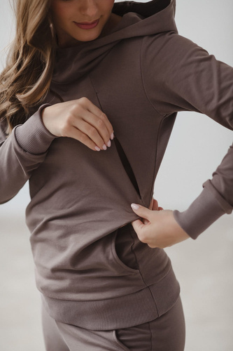 Milk Please Milk&Love Still-Sweatshirt mit Cappuccino-Kapuze