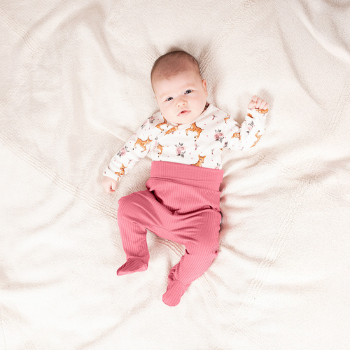 216010 Lala Nicol Baby-Schlafanzug – gerippte Baumwolle mit Elasthan