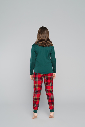 Santa Pyjamas Mädchen Italienische Mode- grün 
