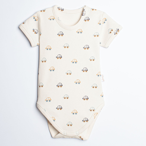 Body für Babys Nicol Olo 222095 aus Baumwolle, kurzärmelig, mit Autos-Motiv