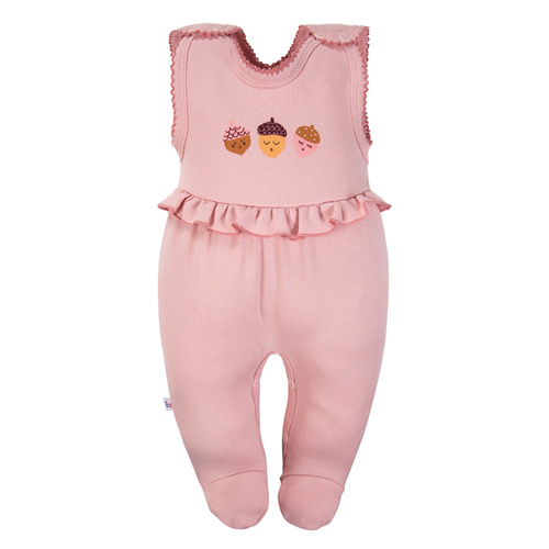 Fluffy Tails Eevi Baby-Schlafanzug – Rosa, Baumwolle