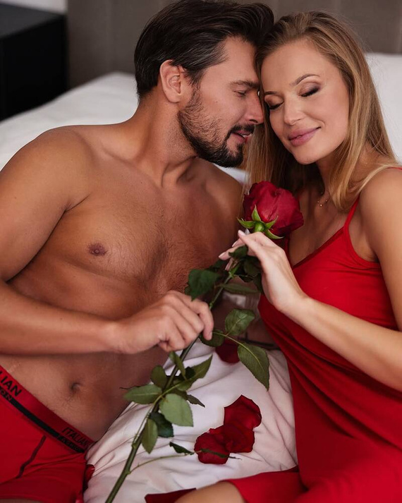 Song Damen Nachthemd, schmaler Träger Italian Fashion - rot