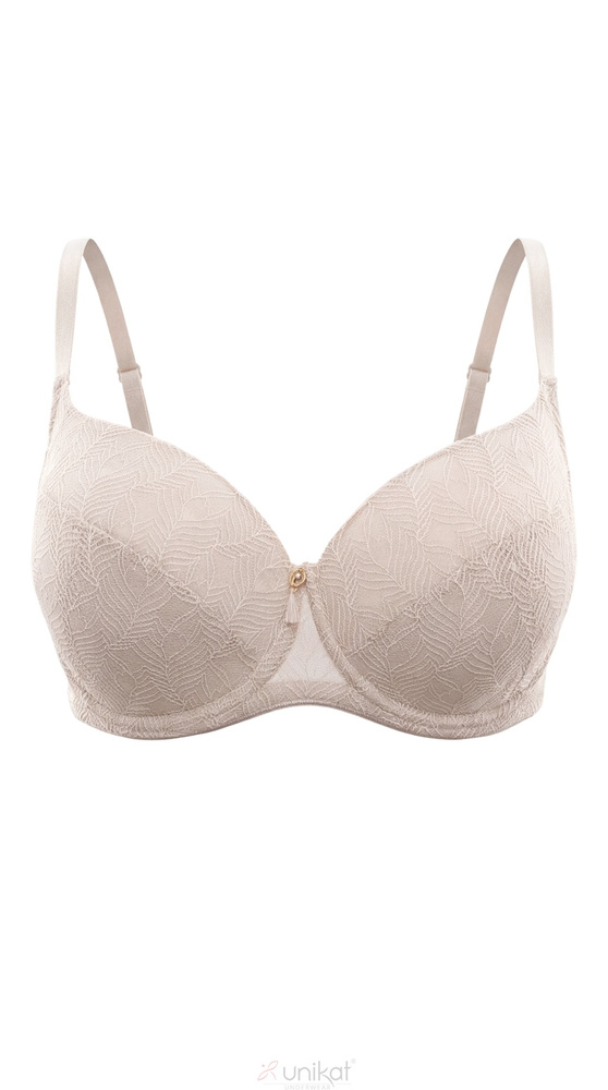 Unikat Clea Full Cup beige, gepolsterter BH mit Spitze und Bügeln