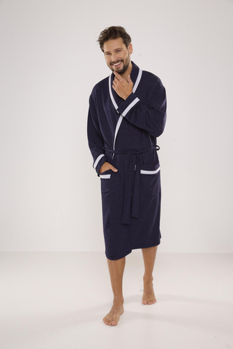 564 Bruno Herren Bademantel De Lafense - Denim