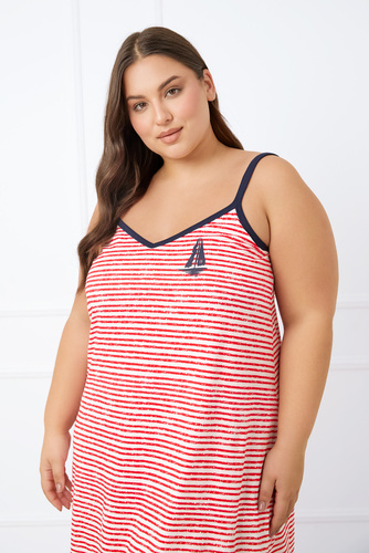 Flota Damenhemd, Slim-Fit Italian Fashion - Druck rot