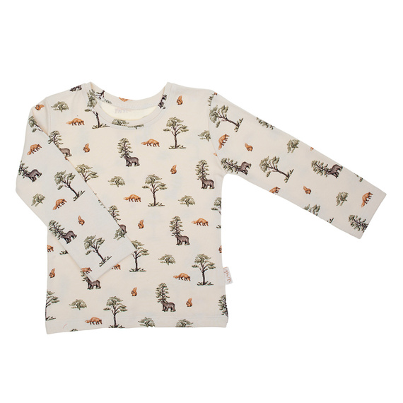 218138 Yogi Bear Babybluse Nicol – Baumwolle, lange Ärmel, Waldmuster