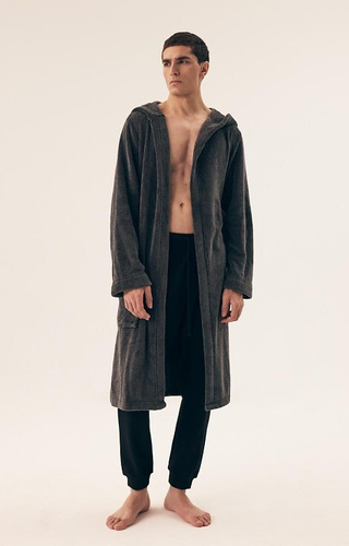 43012 Mild Henderson Herrenbademantel mit Kapuze – warm und weich