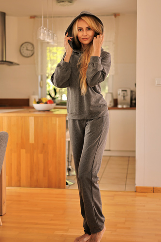 Brav Mirale Damen-Trainingsanzug | Bequemes Baumwollset | Polnische Produktion – grau