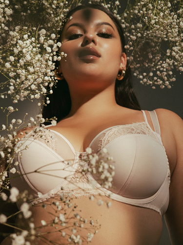 2163 Semi Soft Maxi Ava Powder Bra – Halbgepolsterter BH für große Brüste mit Spitze