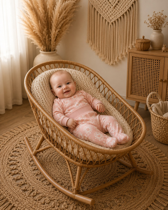 Mamatti PD16320 Baby-Schlafanzug-Hose rosa, aus Baumwolle, bequem