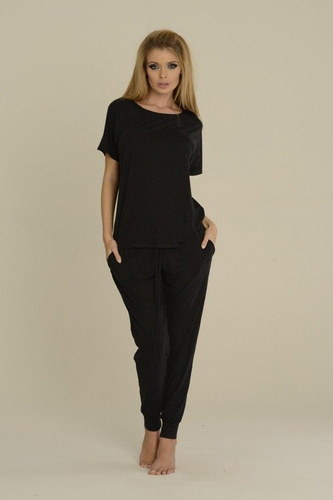 524 Paula Damen Schlafanzug De Lafense - graphit