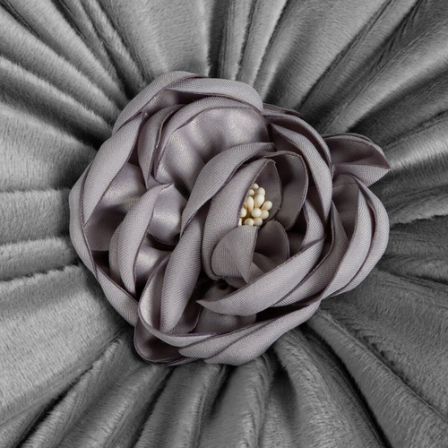 Dekokissen Flores Eurofirany Blume Ø40 cm silver